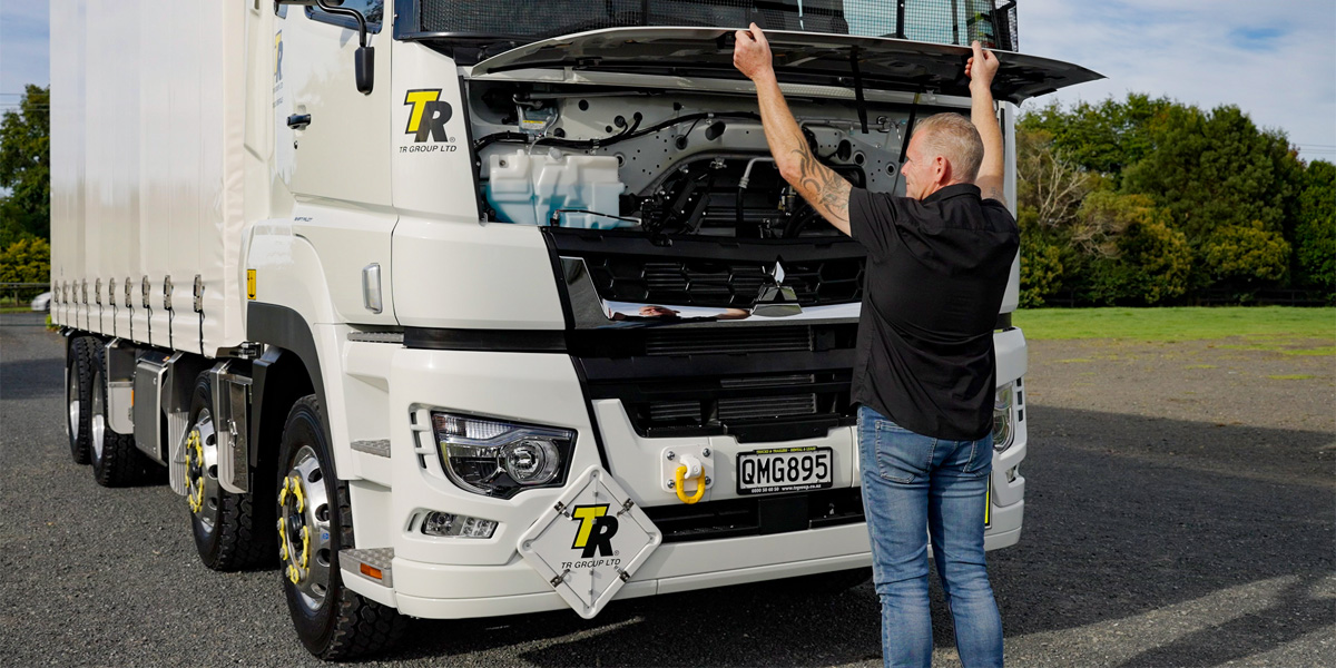 Daily checks of the fluid levels in our new Euro 6 FUSO Shogun’s.